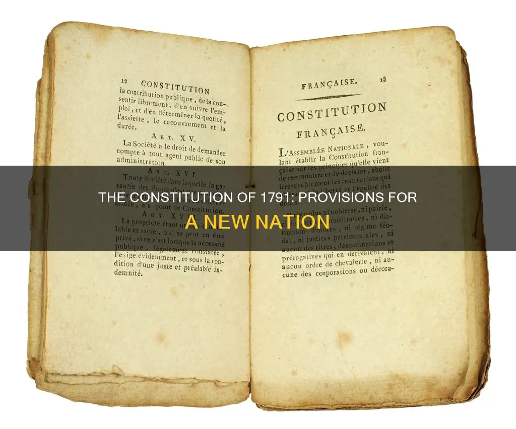 what provisions was made by the constitution of 1791