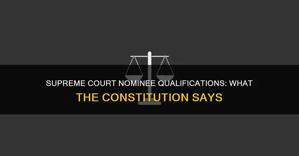 what qualifications does the constitution list for supreme court nominees
