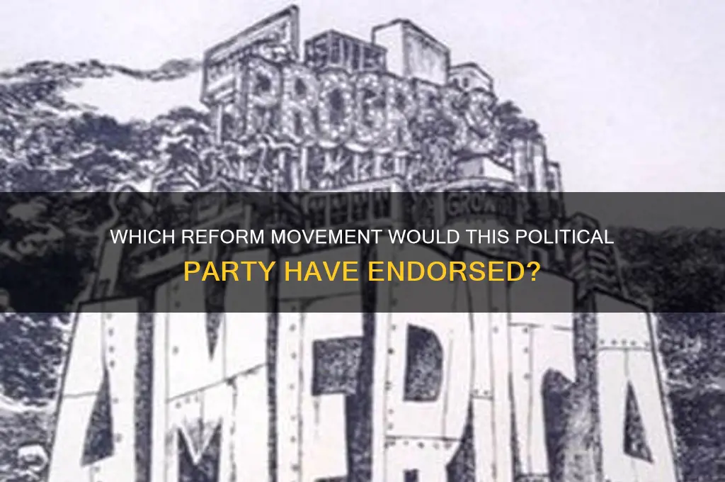 what reform movement would this political party have supported
