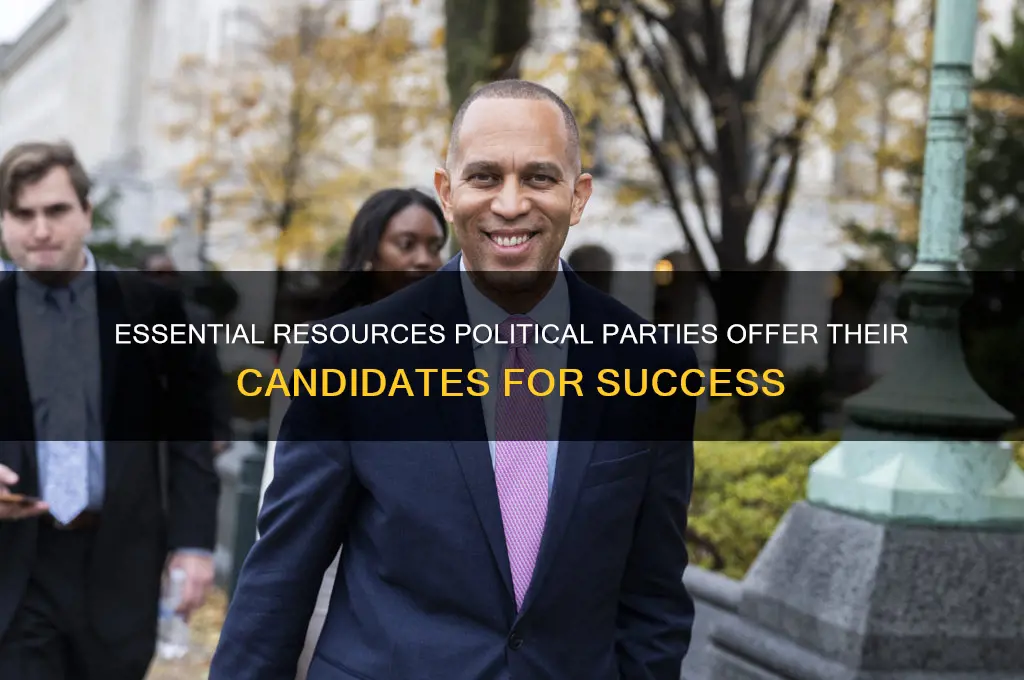 what resources do political parties provide to their candidates