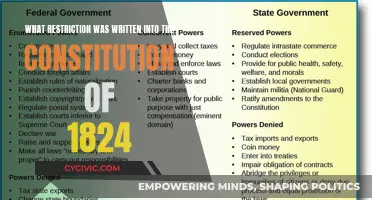 The Constitution of 1824: Restriction on Executive Powers
