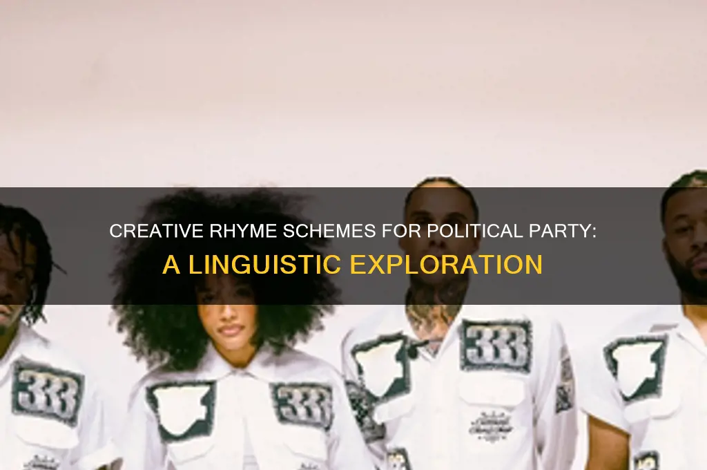 what rhymes with political party