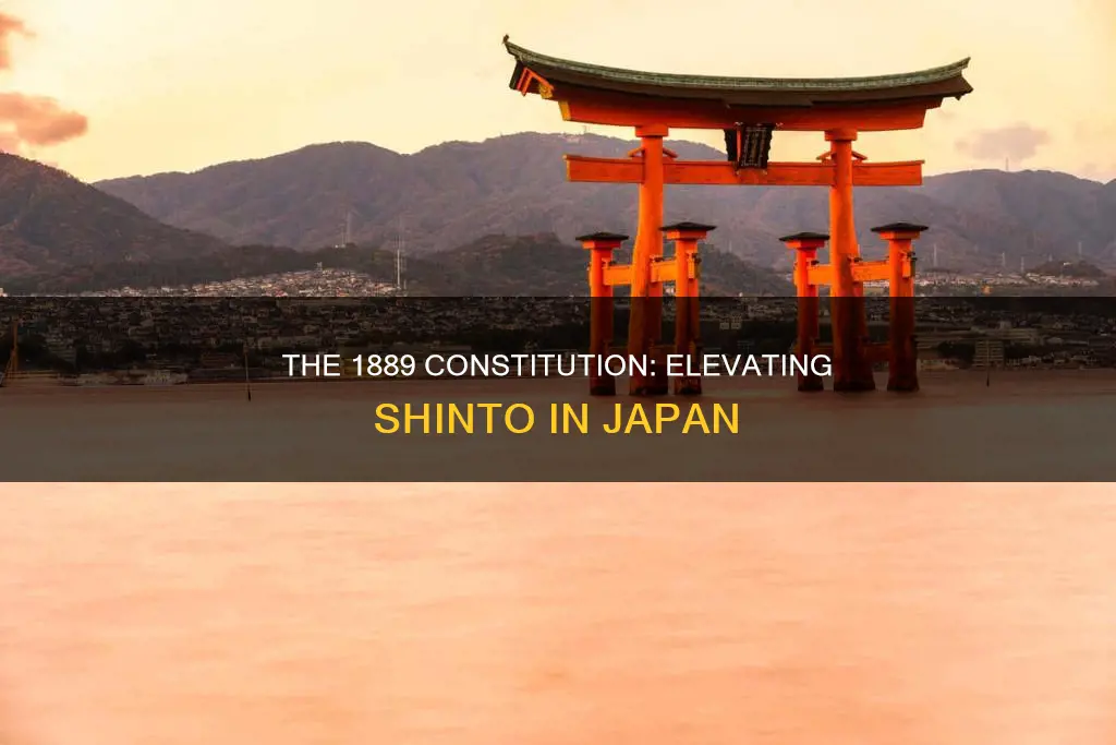 what role did the constitution of 1889 play in shinto