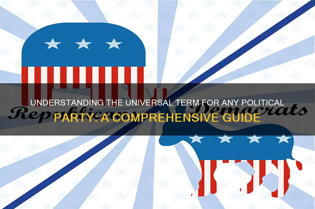 what s the term for any political party