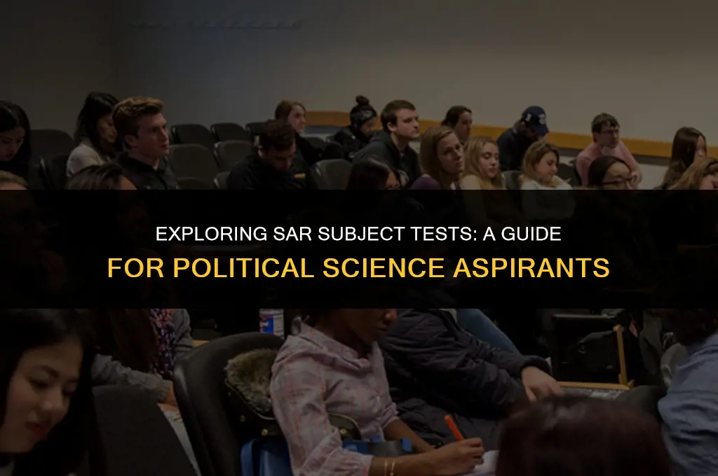 what sar subject tests should i take for political science