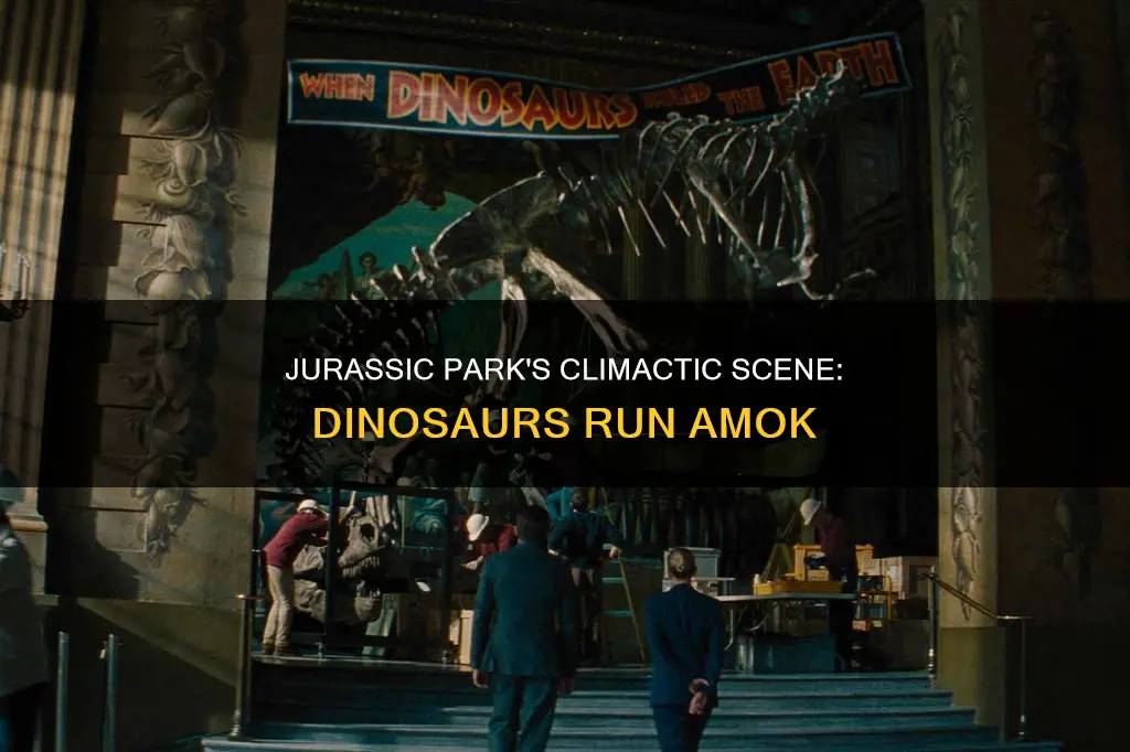 what scene constitutes the films climax in jurassic park