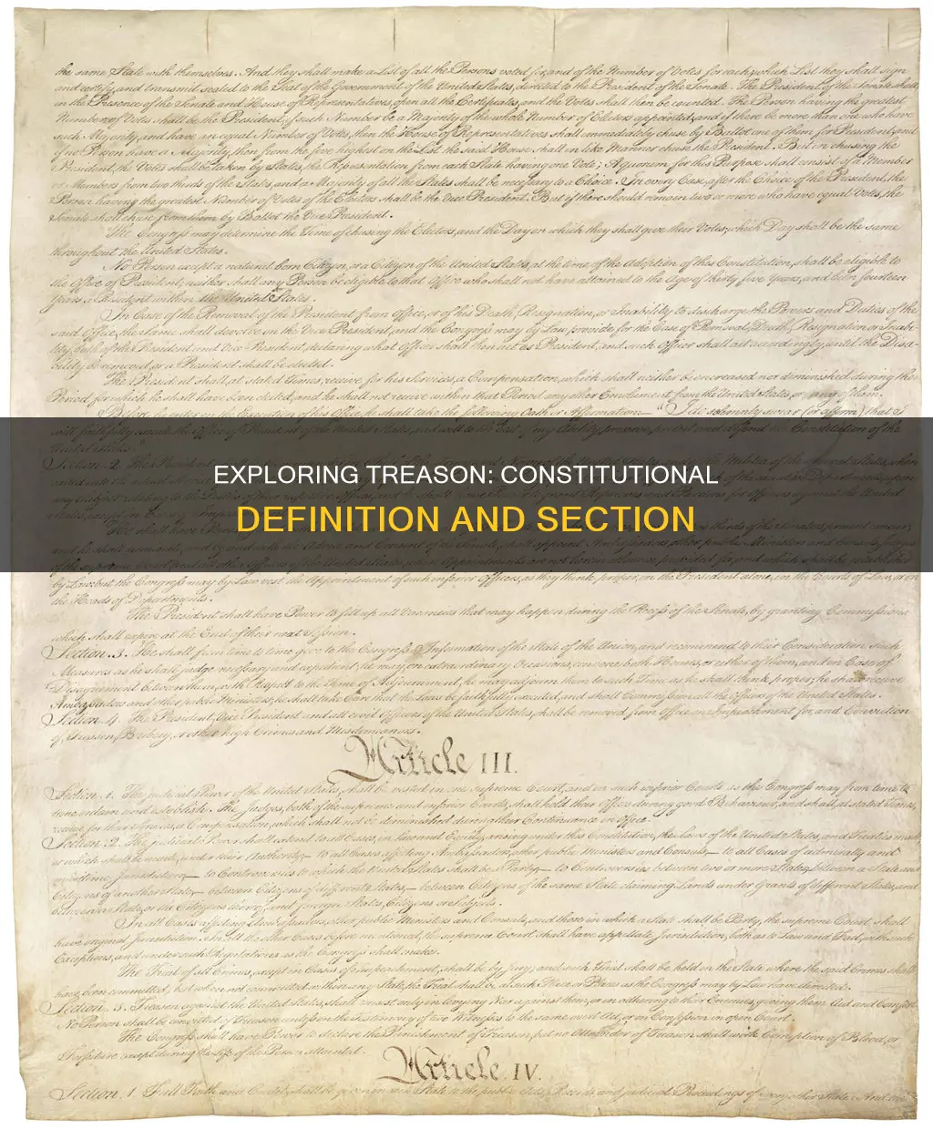 what section is treason defined in the constitution
