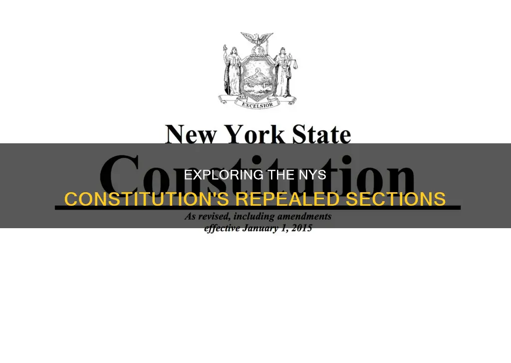 what sections of the nys constitution were repealed