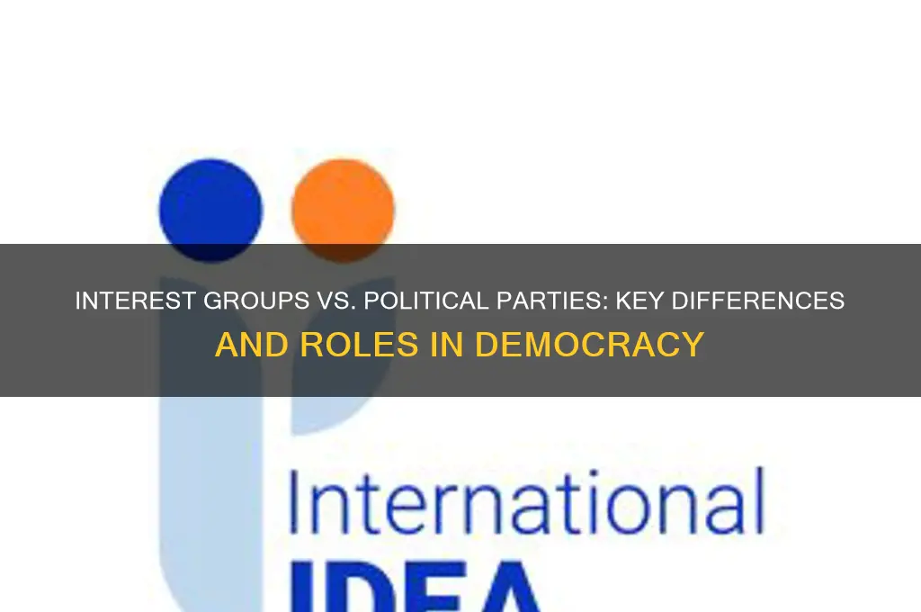 what seperates interest groups and political parties