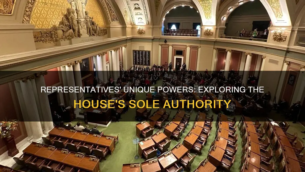 what sole power does the house of representatives possess