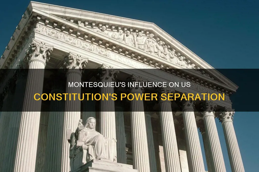 what specifically did montesquieu influenve in the us constitution