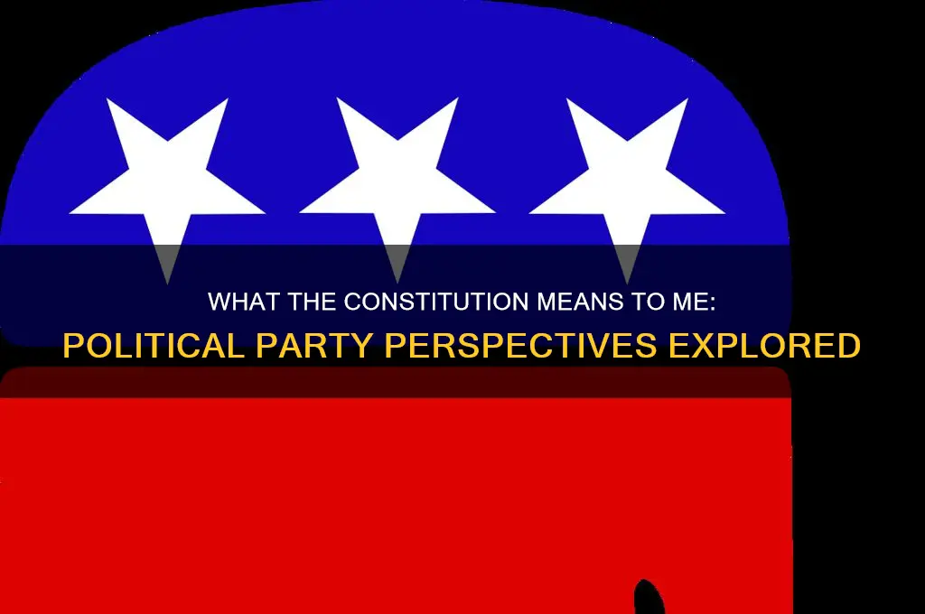 what the constitution means to me political party
