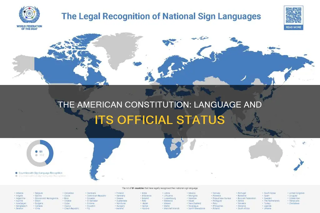 what the official language of the american constitution