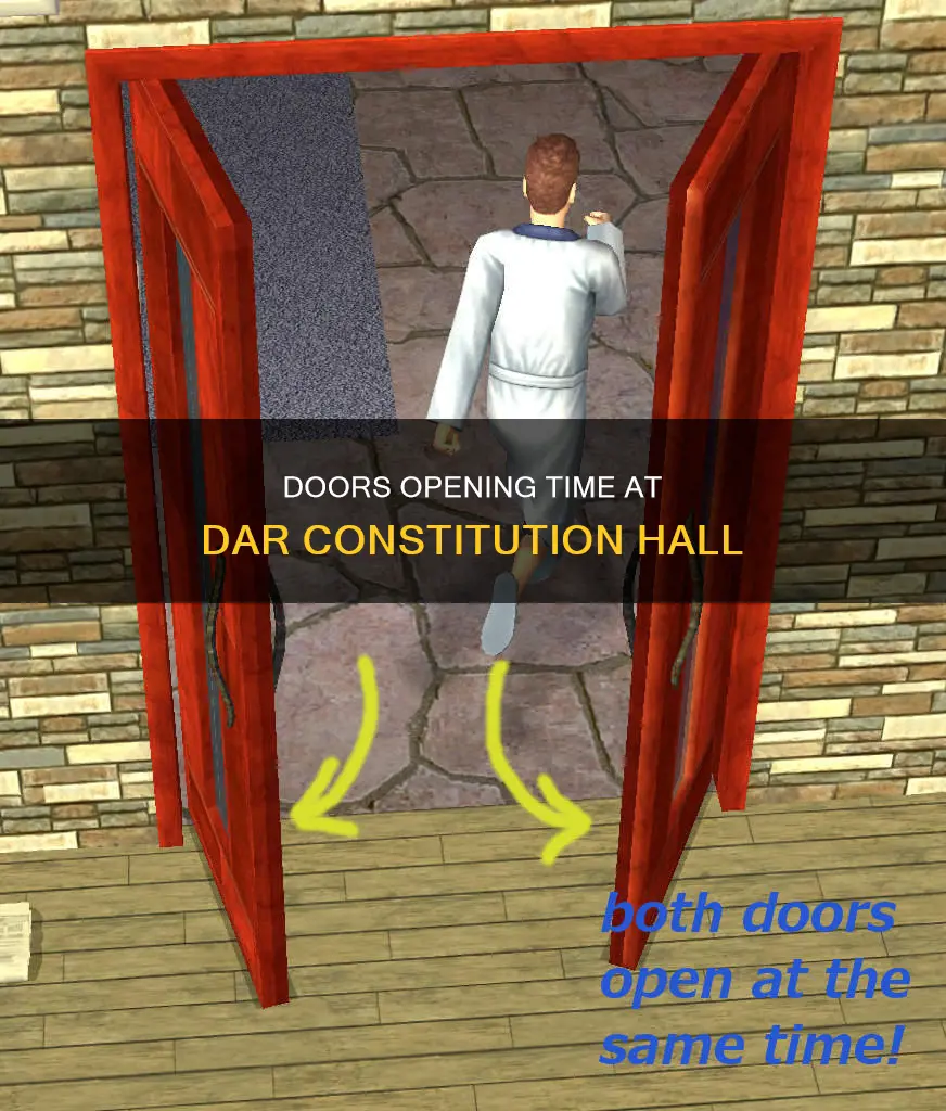 what time do doors open at dar constitution hall