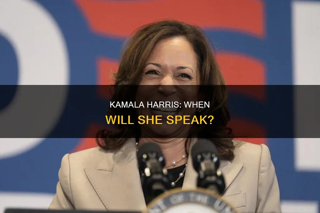 what time is kamala harris soeaking