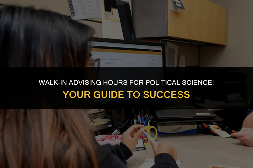 what time political science advising walk ins