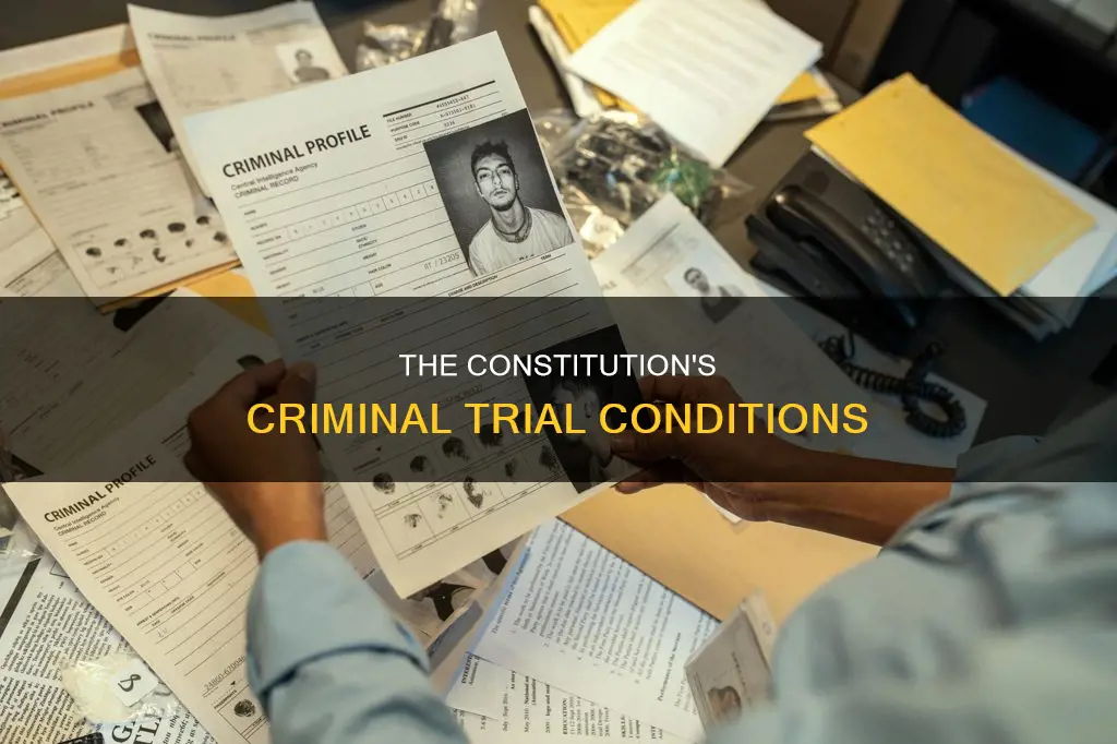 what two conditions are placed on criminal trials constitution