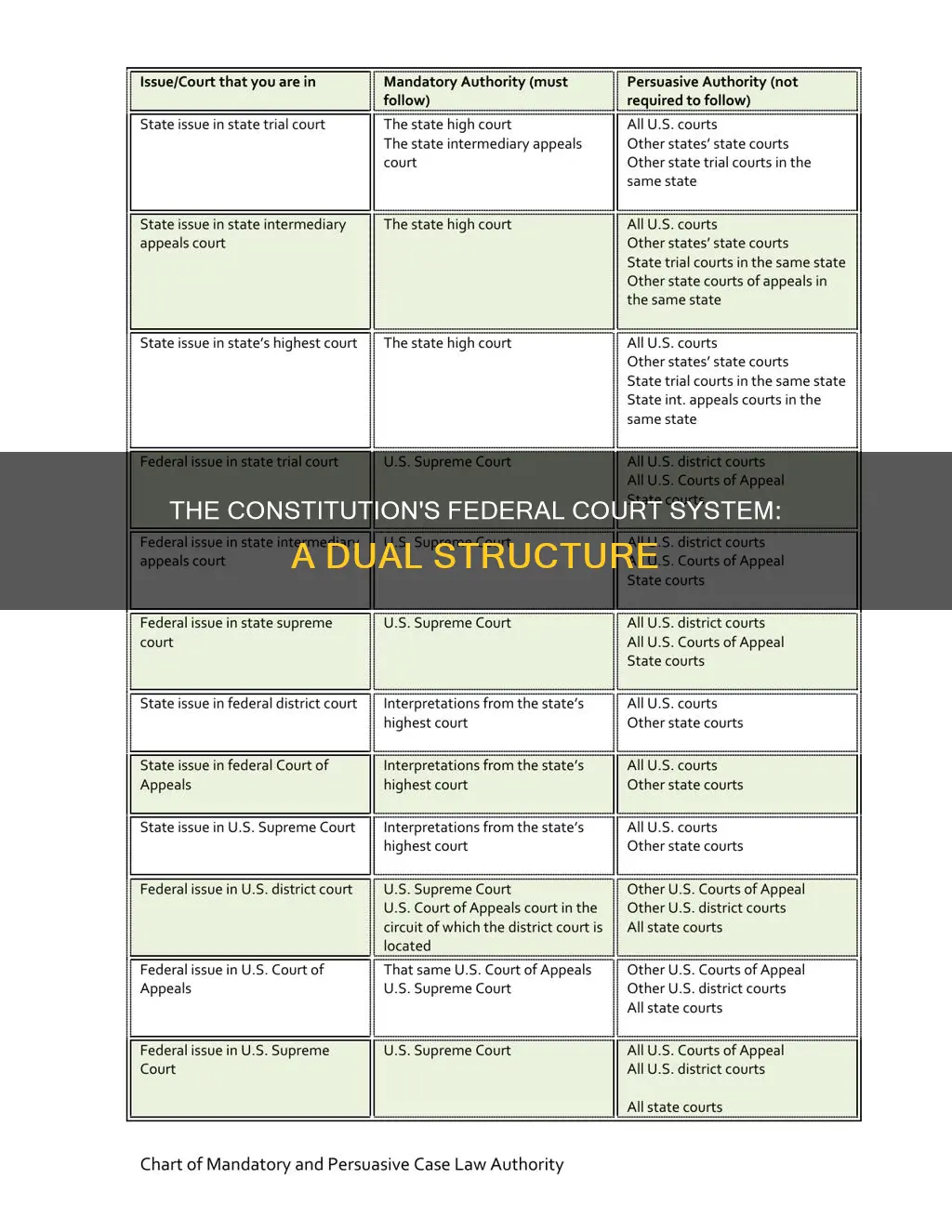 what two court systems were created by the constitution