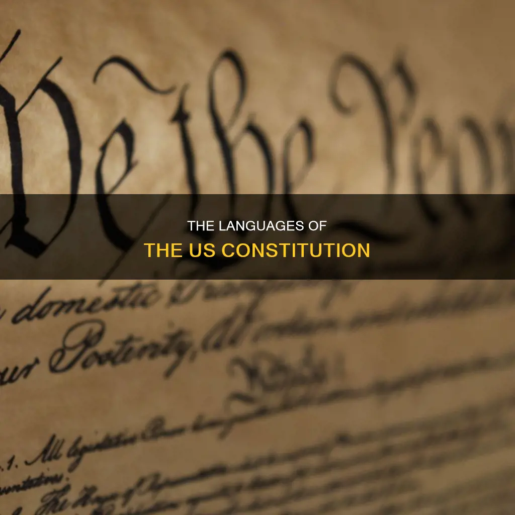 what two languages were used for writing the us constitution