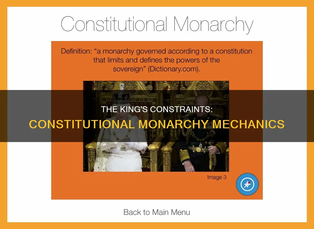what two things control a king in a constitutional monarchy