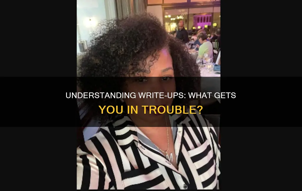 what type if items constitute a write up