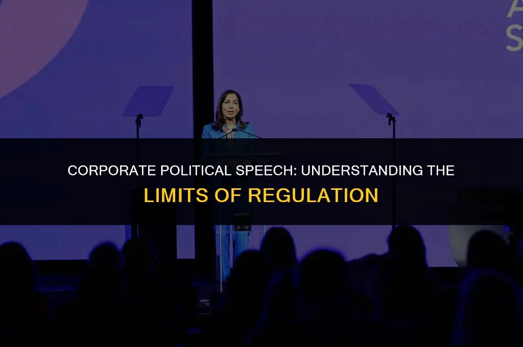 what type of corporate political speech can be fully regulated