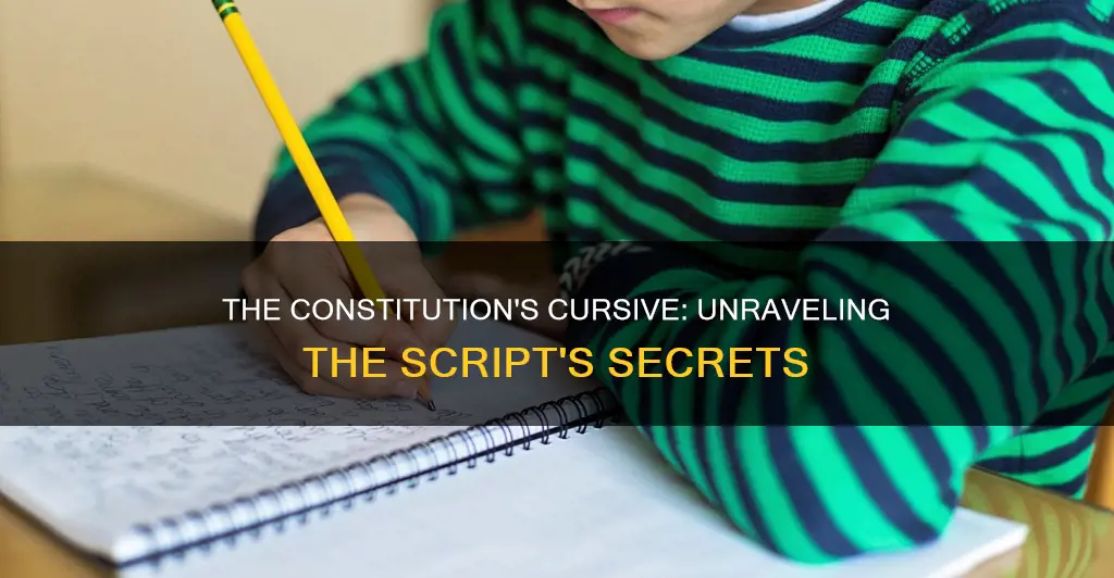 what type of cursive was used for the constitution
