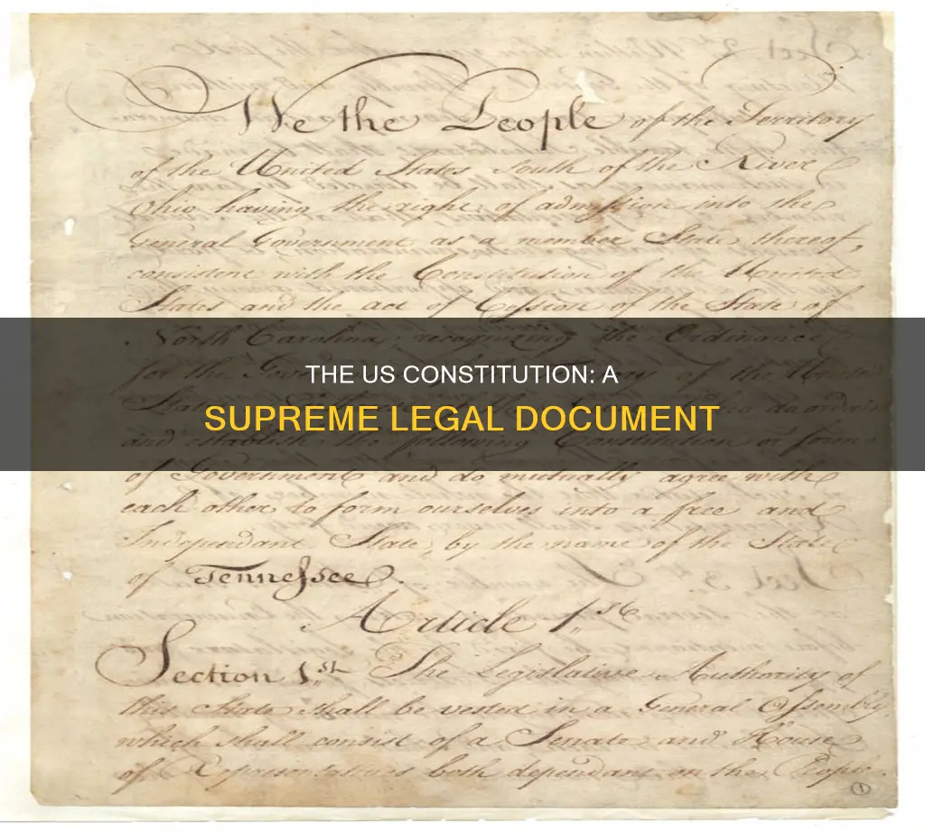 what type of document is the us constitution