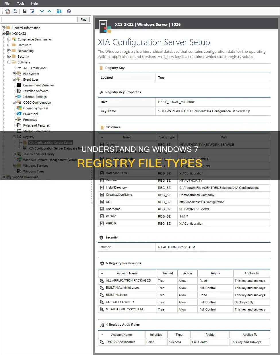 what type of files constitute the windows 7 registry