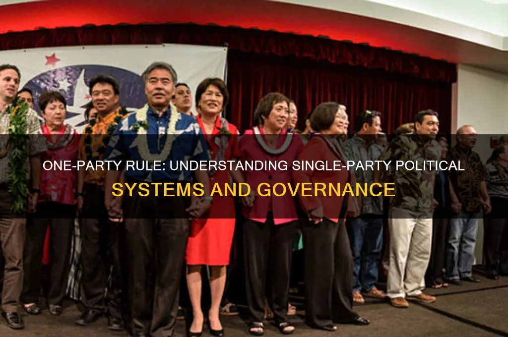 what type of government is ruled by one political party
