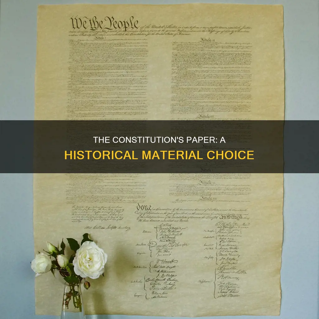 what type of paper is the constitution written on