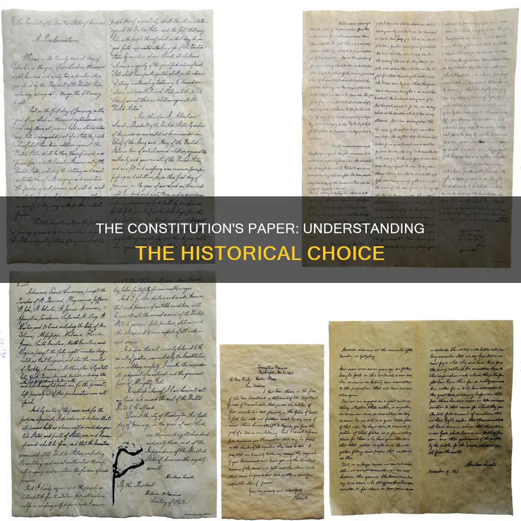 what type of paper was used for the constitution