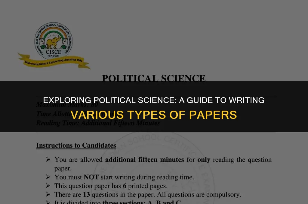 what type of papers to write for political science