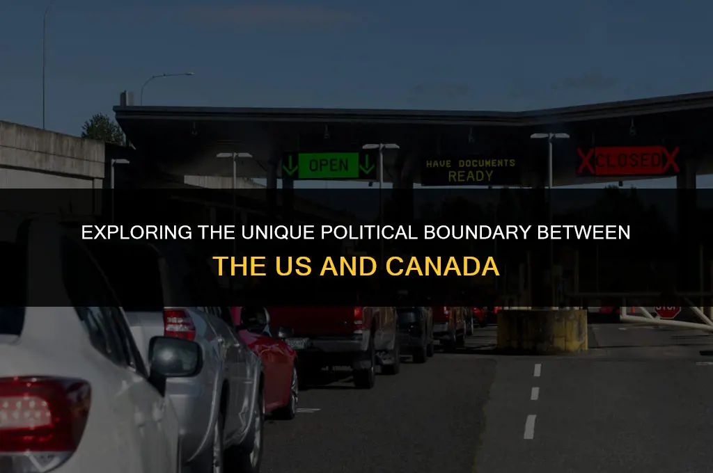 what type of political boundary is the us and canada