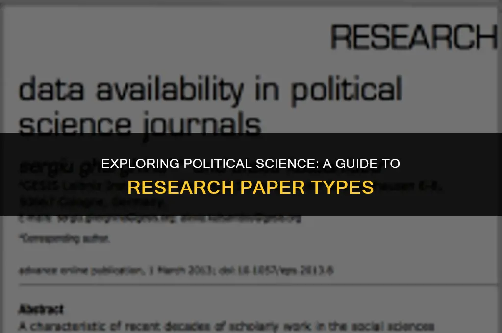 what type of research paper is used for political science