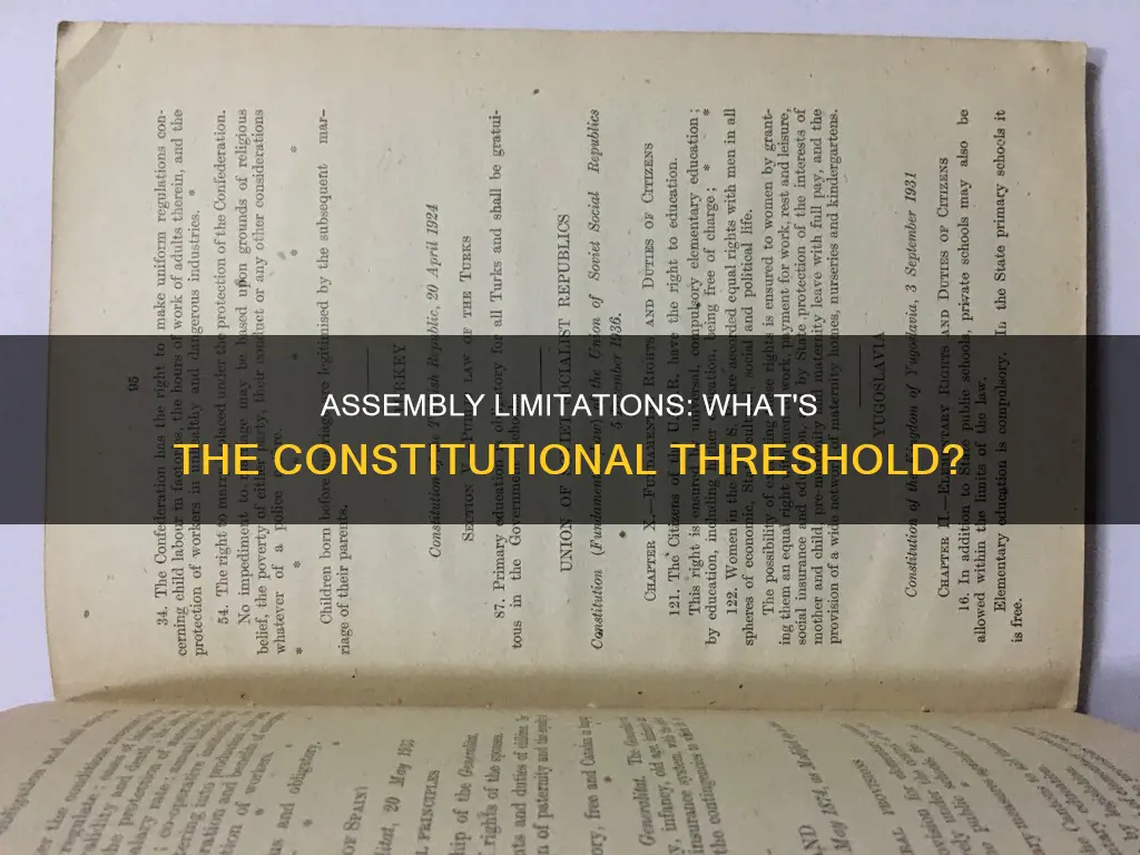 what types of limitations on assembly are constitutional