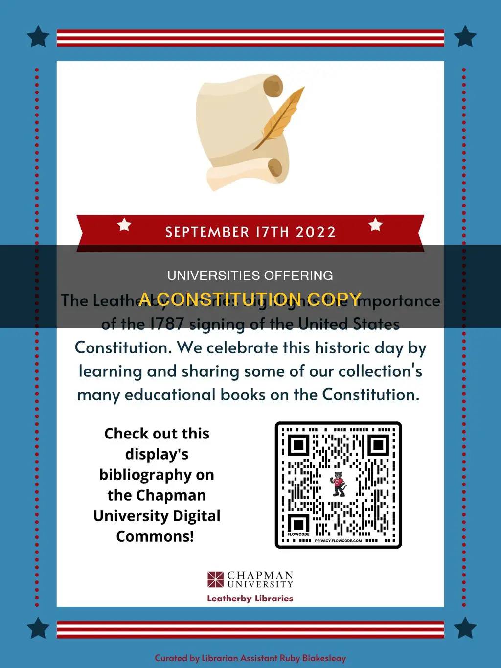 what university gives you a copy of the constitution