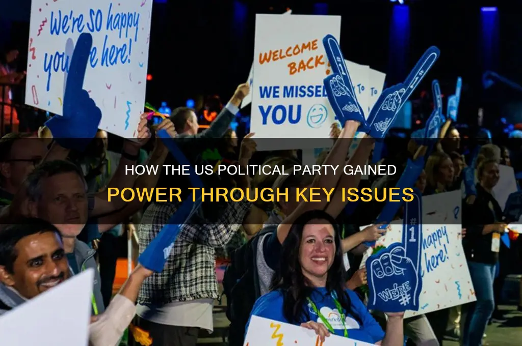 what us political party rose due to issues
