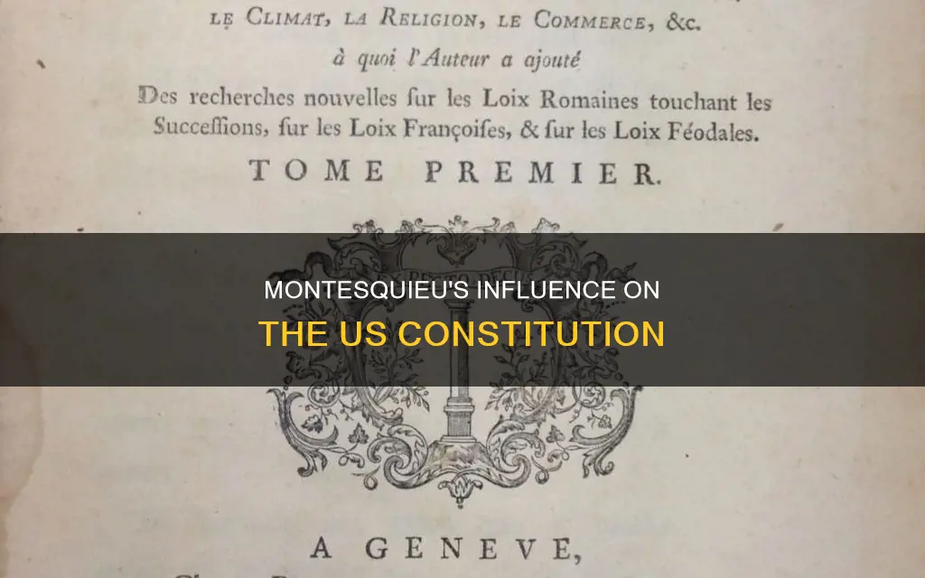 what wad montesquieu influence on the us constitution