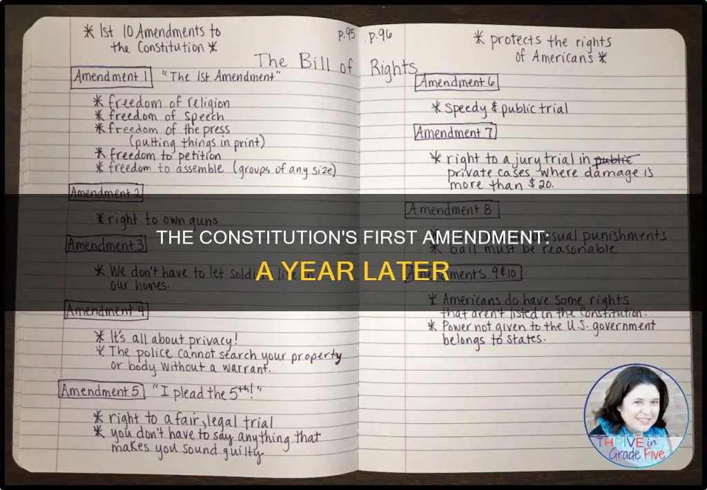what was adopted 1 year after the constitution was approved