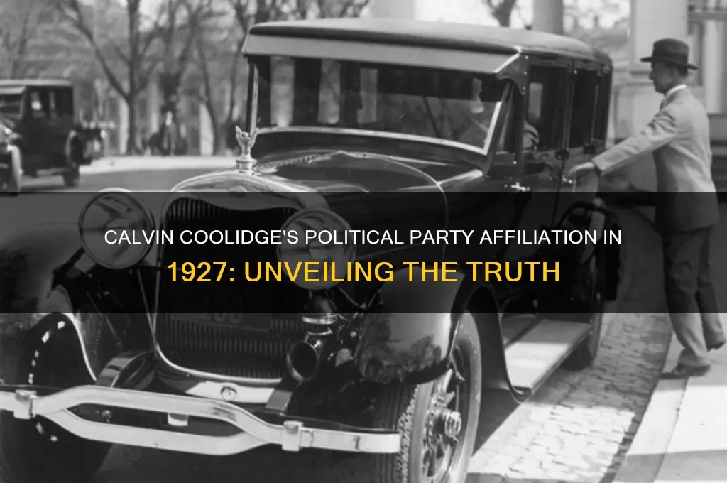 what was calvin coolidge political party in 1927