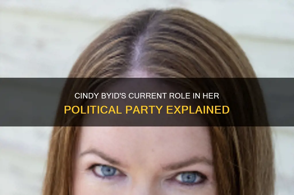 what was cindy byid current job in political party