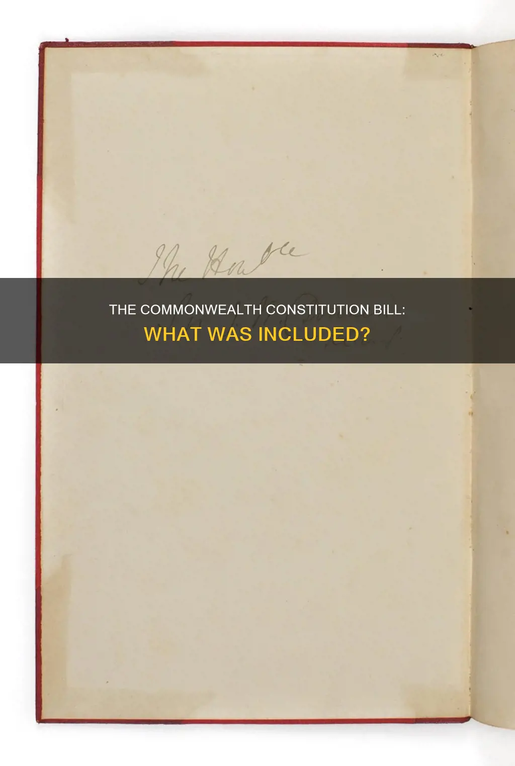 what was contained in the commonwealth constitution bill