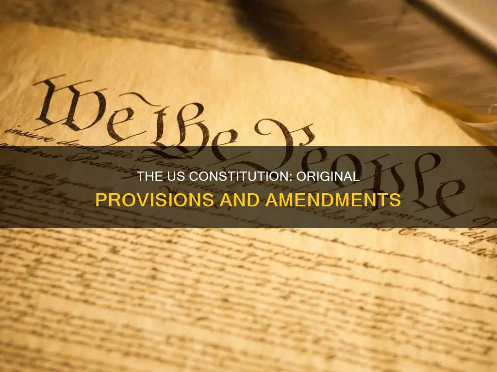 what was included in the original us constitution
