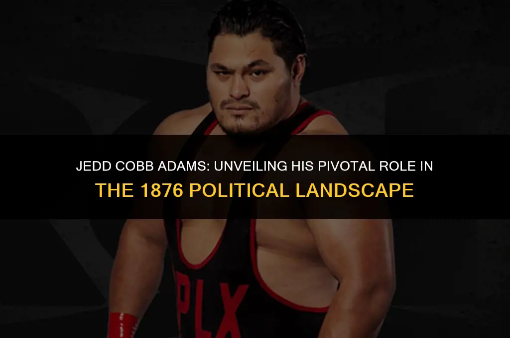 what was jed cobb adams 1876 political importance