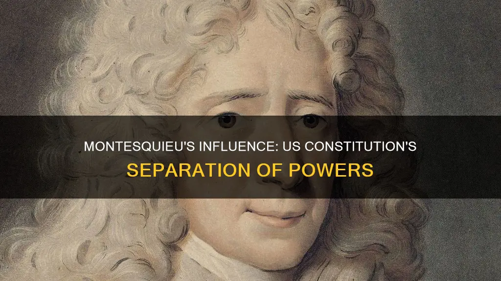 what was montesquieu influence on the us constitution