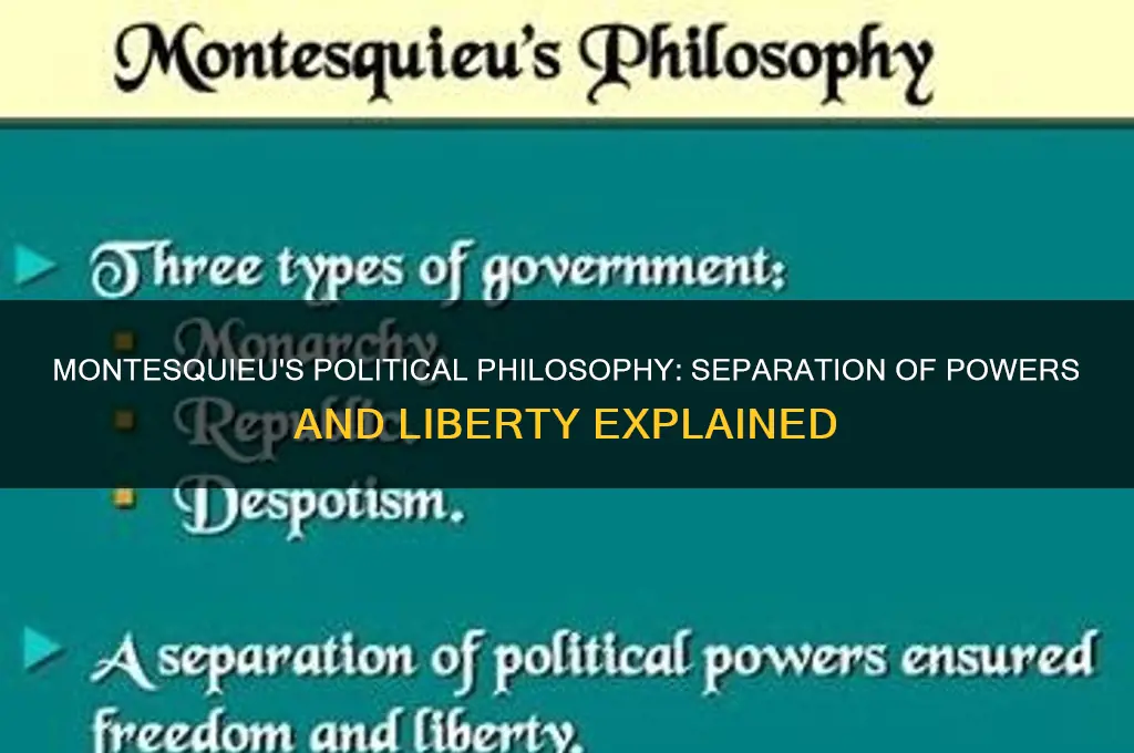 what was montesquieu political philosophy