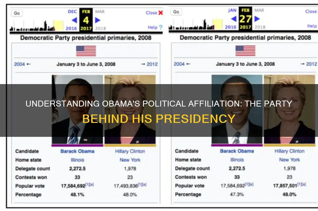 what was obama political party was he affiliated with