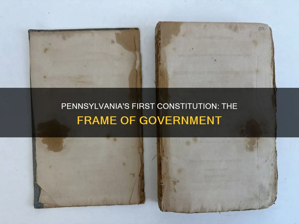 what was pennsylvania first constitution called