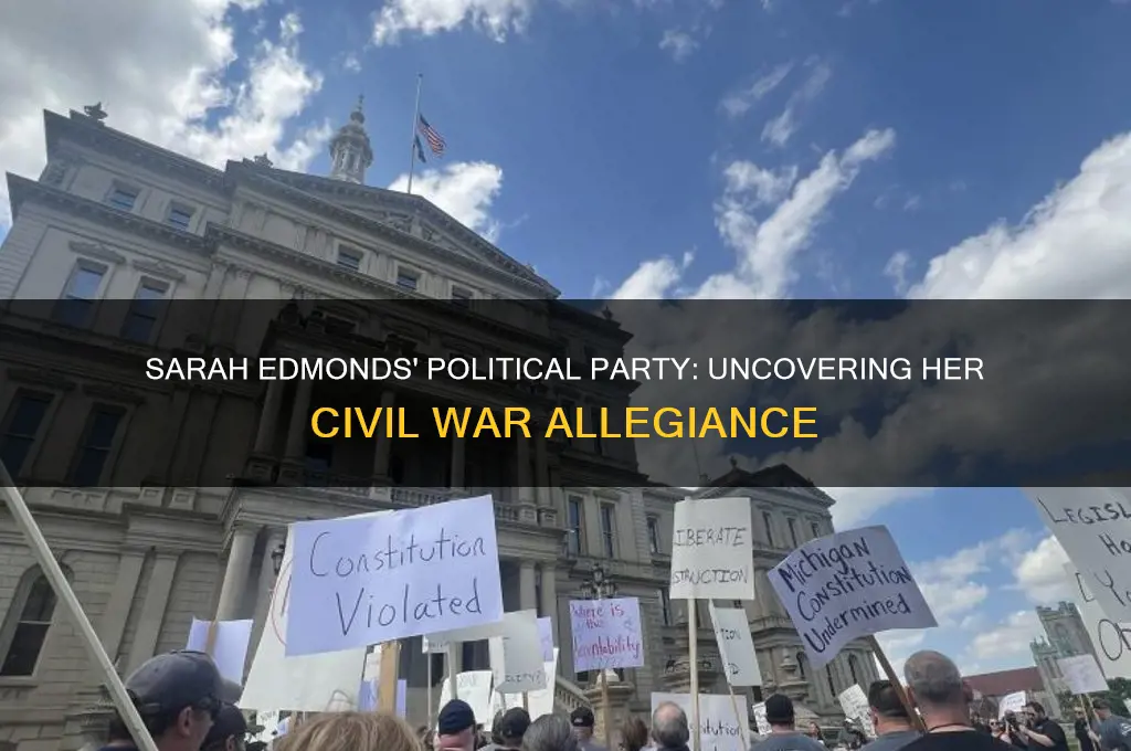 what was sarah edmonds political party